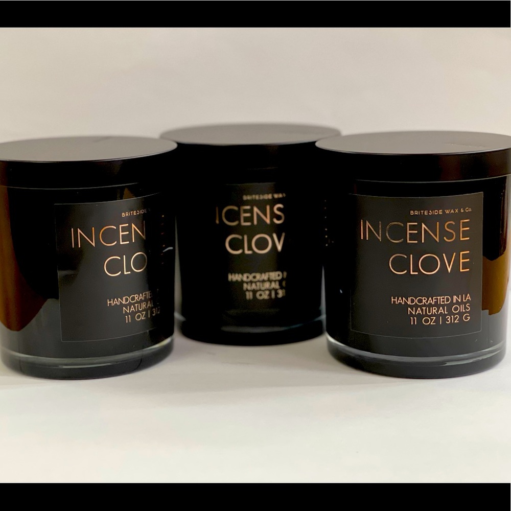 Briteside Wax & Co. Incense Clove 11oz Candle- 3 available